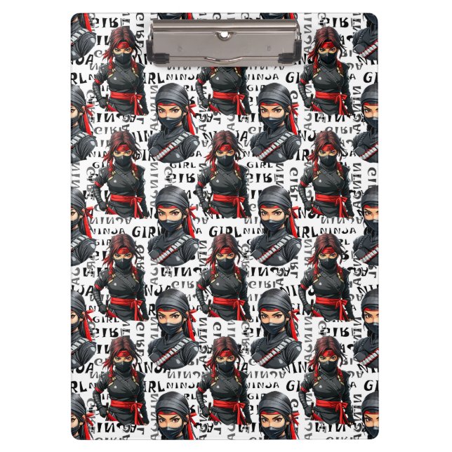 Pranchetas Ninja Girls Anime With Text Pattern Design (Frente)