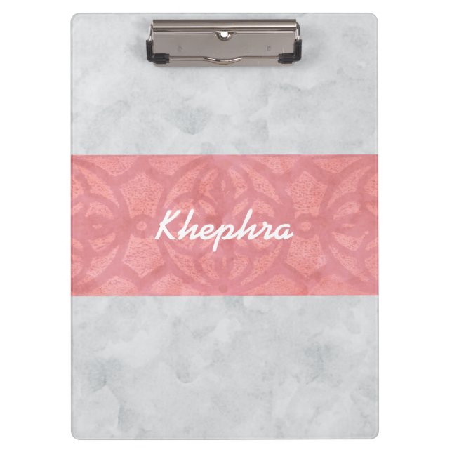 Pranchetas Nome de Aquarela da Cinza Rosa-Rosa-Rosa (Frente)