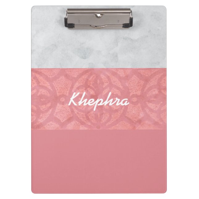 Pranchetas Nome de Aquarela da Cinza Rosa-Rosa-Rosa (Frente)