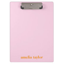 Nome de Professor Personalizado Rosa e Laranja