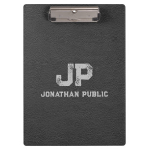 Pranchetas Nome Distinto Monograma Leather Inicial