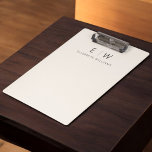 Pranchetas Nome do monograma neutro neutro elegante<br><div class="desc">Simplifique o seu espaço de trabalho com a nossa Área de Transferência do Monograma Neutral Elegante Clássico. Criada com materiais premium e uma paleta de cores neutras e suaves, esta área apresenta um design elegante com um monograma personalizado, adicionando um toque de sofisticação. A estética minimalista e a construção resistente...</div>