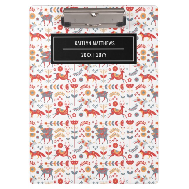 Pranchetas Nome do Padrão Animal Escandinavo na moda (Frente)