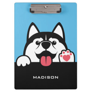 Pranchetas Nome e cor personalizados do Husky Siberiano