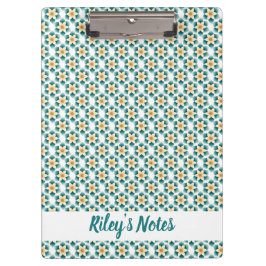 Pranchetas Nome Floral Suave do Teal