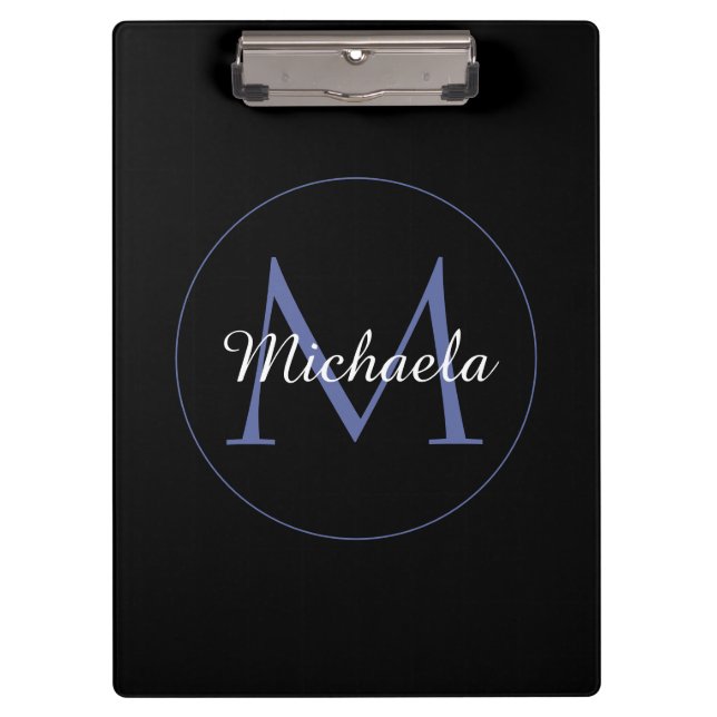 Pranchetas Nome inicial do monograma moderno em círculo mínim (Frente)