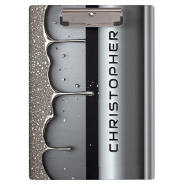 Pranchetas Nome Personalizado Com Metal Líquido Gotejando