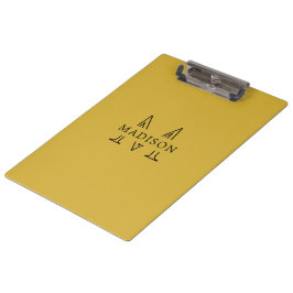 Pranchetas Nome Personalizado com Monograma M Dourado Profiss