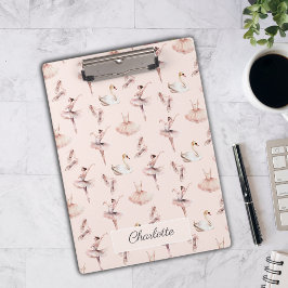 Pranchetas Nome Personalizado dos Calçados de Balé Rosa Balle