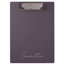 Nome Personalizado Elegante Taupe Roxo