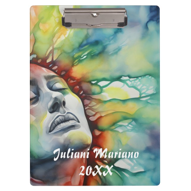 Pranchetas Nome personalizado etéreo (Frente)