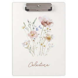 Pranchetas Nome Personalizado Floral Macio Moderno