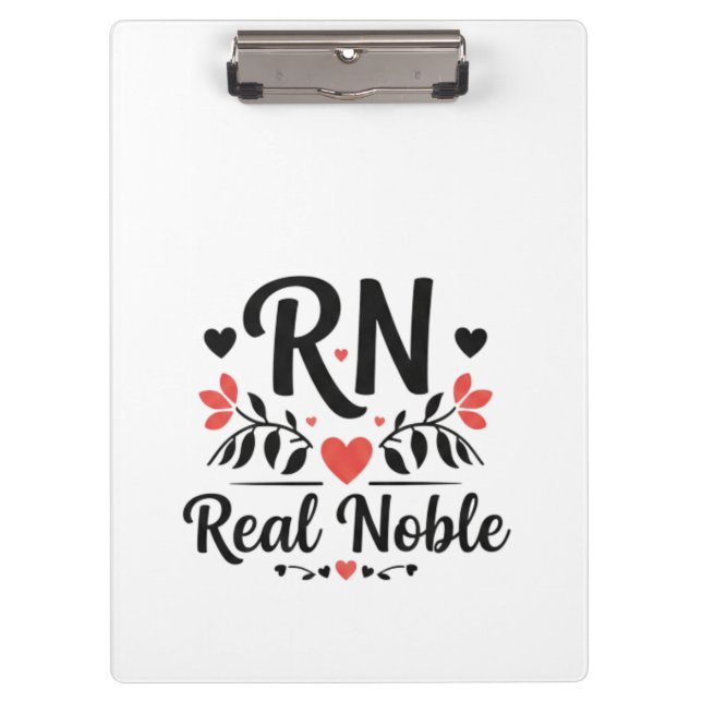 Pranchetas Nome Personalizado RN Real Noble Presente Floral (Frente)
