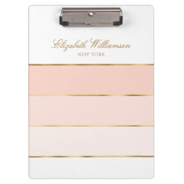 Pranchetas Nome Personalizado Rosa Dourado