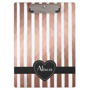 Pranchetas Nome personalizado rosa gold elegante chic moderno