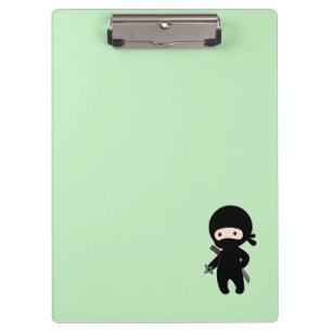 Pranchetas Nome personalizado Tiny Ninja em Verde
