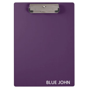 Pranchetas Nome roxo azul da cor de John