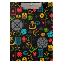 Pranchetas Notebook de ícones coloridos do cassino