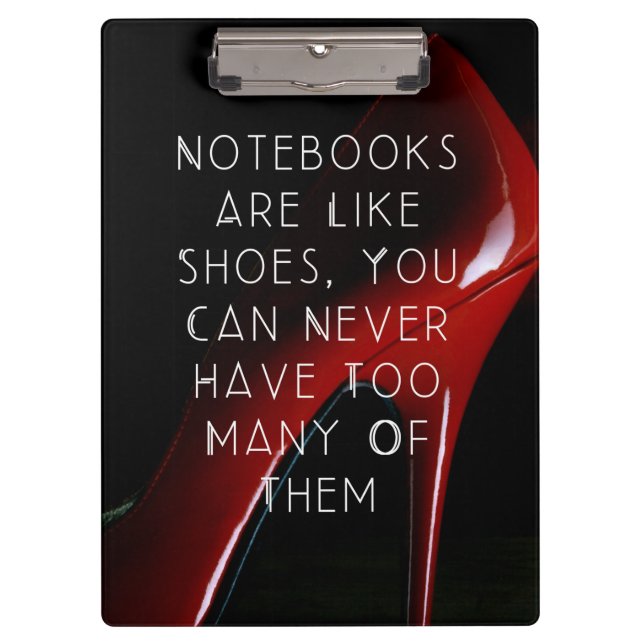 Pranchetas Notebooks Red Heels são como calçados poster (Frente)