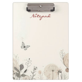 Pranchetas Notepad decorated with wild plant illustrations
