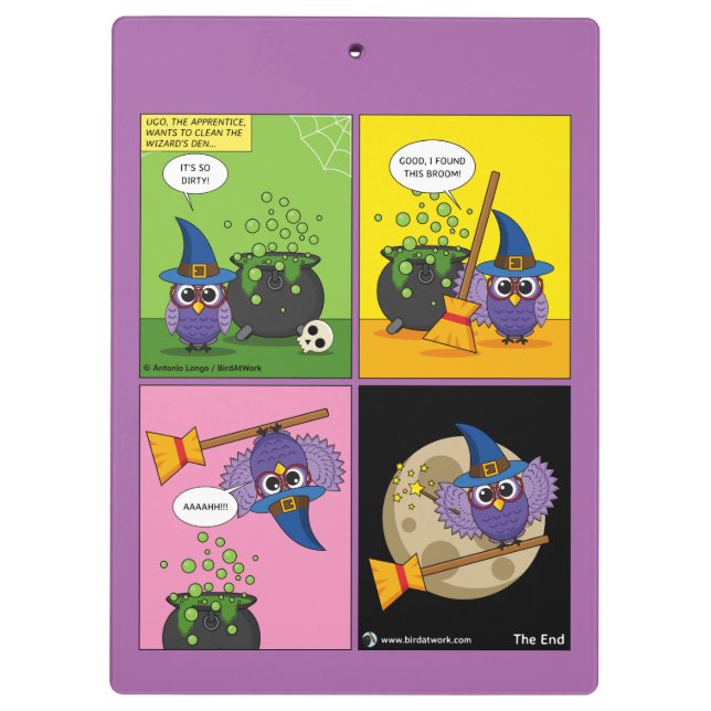 Pranchetas O Assistente de Aprendizado - Limpando cômico (Verso)