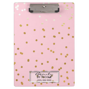 Pranchetas O confete Dourado cor-de-rosa pontilha o encanto