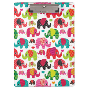 Pranchetas o elefante retro caçoa o papel de parede do teste