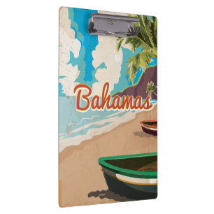 Pranchetas O pôster de viagem vintage das Bahamas.