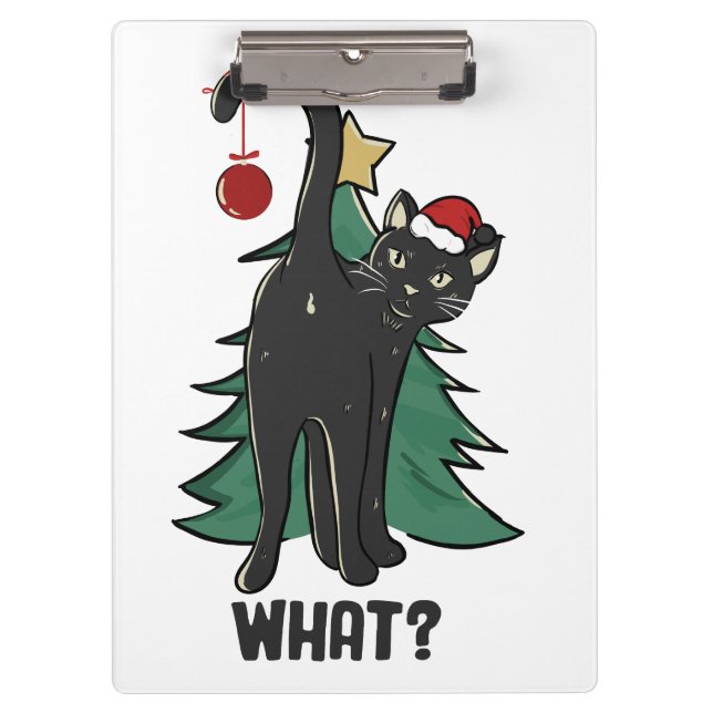 Pranchetas O quê? Design de Natal Black Cat Holiday (Frente)