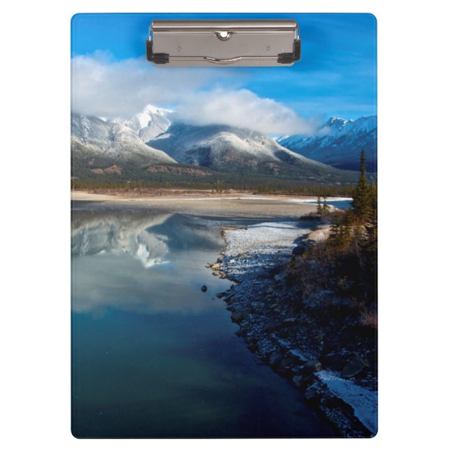 Pranchetas O rio Athabasca no Parque Nacional Jasper (Frente)
