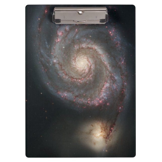 Pranchetas O Whirlpool Galaxy M51 e Companion no espaço (Frente)