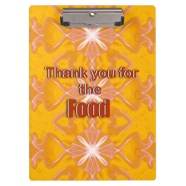 Pranchetas Obrigado pela comida (Frente)