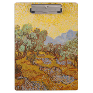 Pranchetas Oliveiras de Van Gogh Sol Amarelo Céu