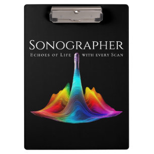 Pranchetas Ondas de Ultrassom Coloridas por Sonógrafo