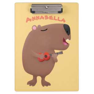Pranchetas Óptica desenho animado de capybara ukulele