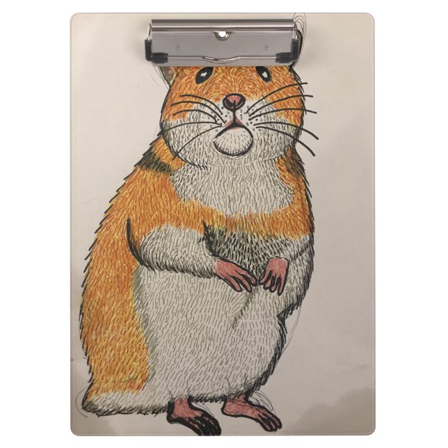 Pranchetas Orange Syrian hamster clipboard  (Frente)
