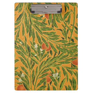 Pranchetas Orange Tree Vintage Wallpaper Padrão Art Nouveau