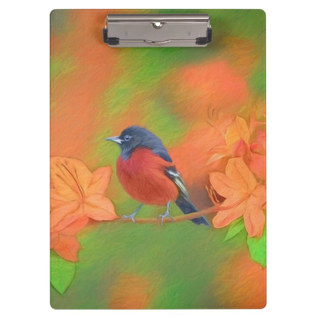 Pranchetas Orchard Oriole Songbird Pintura Original (Frente)