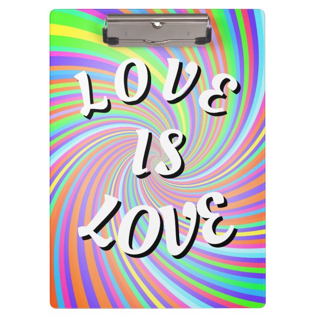 Pranchetas Orgulho Love Is Love  (Frente)