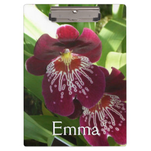 Pranchetas Orquídeas Maroon II Floral Elegante