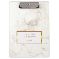 Ouro luxuoso & pessoal de pedra de mármore branco