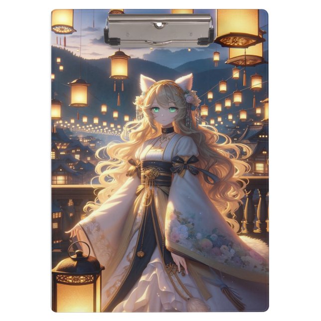 Pranchetas Ouro Místico Catgirl Royalty Dupla Face (Frente)