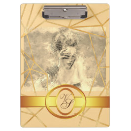 Pranchetas Ouro Rapariga Moda Moderna Vintage Elegante