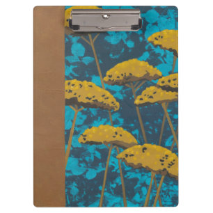 Pranchetas Ouro Yseta Garden com fundo azul