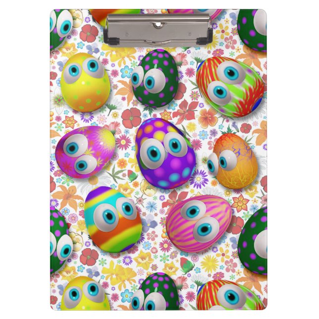 Pranchetas Ovos de Páscoa de desenho animado fofos e engraçad (Frente)
