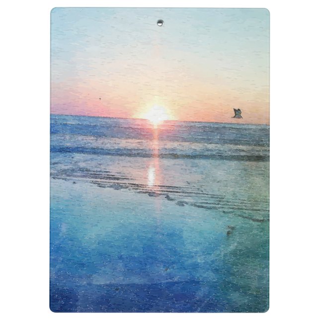 Pranchetas Pacific Beach Sunset Watercolor (Verso)
