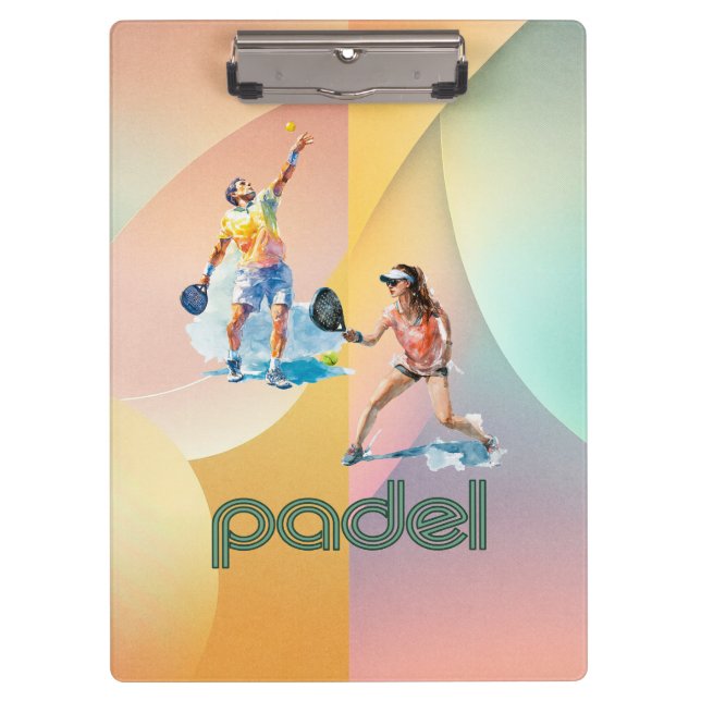Pranchetas Padel Clipboard – Vibrant Padel Style (Frente)