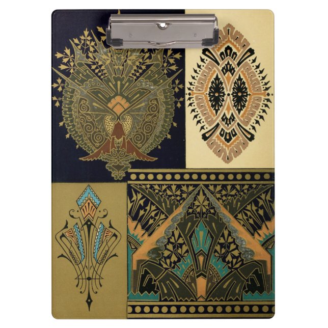 Pranchetas padrão abstrato art nouveau Christopher dresser (Frente)