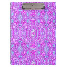 Pranchetas Padrão Abstrato Rosa Quente e Azul Água Trippy