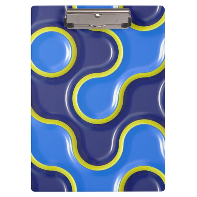 Pranchetas Padrão Blob Azul (Frente)